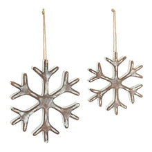  6 sets of 2 Snowflake Christmas Ornaments