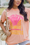 Pink FOREVER CHASING SUNSET Graphic T-Shirt