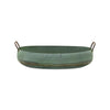 Set of Two Vintage Style Green Metal Trays