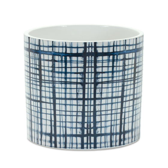 Blue Paid Patterned Pot Set