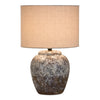 17" H Ceramic Table Lamp with Linen Drum Shade