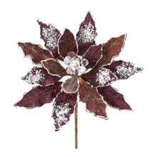  6 -Poinsettia Stem Swag in Copper and Silver