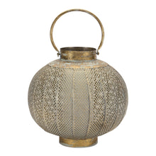  11.5" Vintage Style Round Hanging Lantern in Brass finish