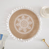 Braided Jute Placemat with Decorative Round Fringe Edge | Available in 10 Styles