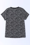 Grey Cheetah Print Casual Crew Neck T Shirt | Available in 4 Colors