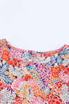 Multicolor Floral Print Smocked Cuffs Long Sleeve Blouse | Available in 2 Patterns