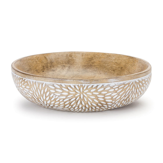 8" Decorative Bowl in Natural and White