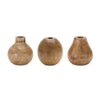 Set of 3 Wooden Vases