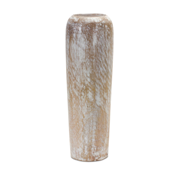 Tall Wooden Vase