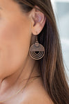 Brown Vintage Hollow Out Dangle Hook Earrings