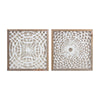 Set of 2 Wall Art of Intricate Woven White Paper Design