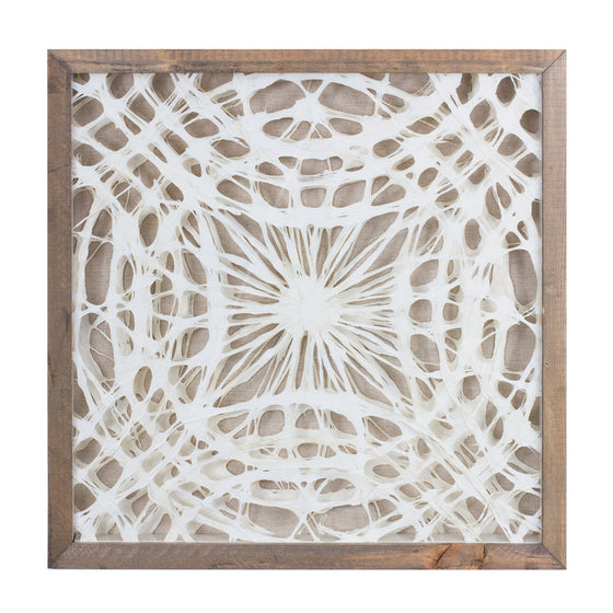 Set of 2 Wall Art of Intricate Woven White Paper Design