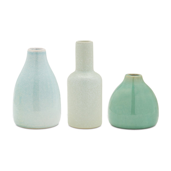 Set of 3 -Oceanside Color Vase Collection