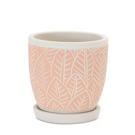 Pink Cement Pot Set