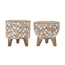  Set of 2 Decorative Pots with Legs