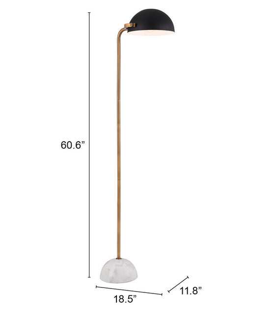 The Irving Floor Lamp in Black & White