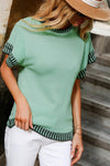 Beige Batwing Sleeve Knitted T Shirt | Available in 2 Colors