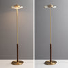 Nordic Style Brass Walnut Floor Lamp