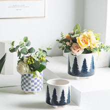  Blue and White Ceramic Succulent Plant Pots