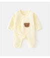 White Teddy Bear Cotton Jumpsuit in Preemie and Newborn Sizes | Available in 2 Colors