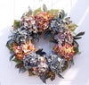 56" Autumn Blue Hydrangea Wreath