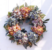  56" Autumn Blue Hydrangea Wreath