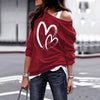 Double Heart Graphic Sweatshirt