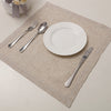 12 Piece Traditional Linen Napkin Set in Grey or White