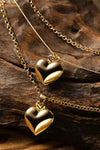 Gold Valentine Multi Layer Heart Shape Pendant Necklace