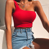 Sleeveless One-shoulder  Crop Top