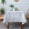 Modern Leaf Patterned Tablecloth in Square or Rectangle Sizes