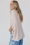 Light Pink Batwing Sleeve Oversized T Shirt