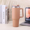 Pink Stainless Steel Water Mug with Straw | Available in Other Colors