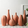 Modern Handcrafted Ceramic Vase in Coral and Speck Finish