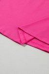 Pink Solid Color Basic Crew Neck Plain Tee | Available in 7 Colors