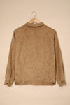 Khaki Ribbed Corduroy Long Sleeve Jacket with Pocket