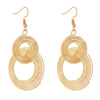 Double Hoop Earrings in Gold Finish