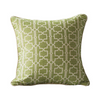 Cotton Geometric Pattern Throw Pillows with Beige Piping in 20" x 20"