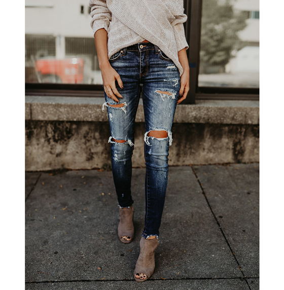 Women's Distressed Jeans