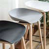 Nordic Solid Wood High Stool Fashion Plastic Bar Chair