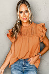 Orange Ruffle Blouse