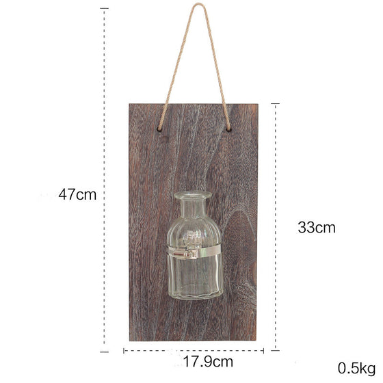 Rustic Wooden Hydroponic Plank Wall Hanging Collection