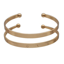  Metal Bracelet Set in Gold Finish