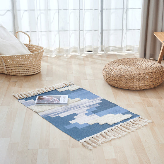 Fringed Cotton Small Space Rug | Other Styles Available