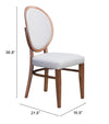 Regents Dining Chair in Walnut & Light Gray