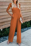 Smocked Ruffled Wide Leg Jumpsuit | Available in 5 Colors