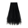 Skirt Autumn And Winter Women's Mid-length A- Line Skirt Tulle Tutu Skirt Long Skirt Mesh Irregular Pleated Skirt