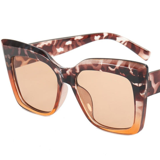 Women's  Large Frame Cat Eye Sunglasses