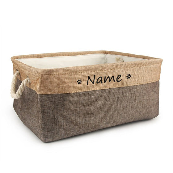 Personalized Dog Toy Basket Free Print Pet Storage Box Cat