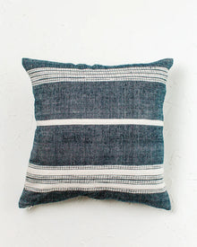  18" Aden Throw Pillow Cover-Navy and Natural